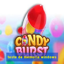 teste de memoria windows